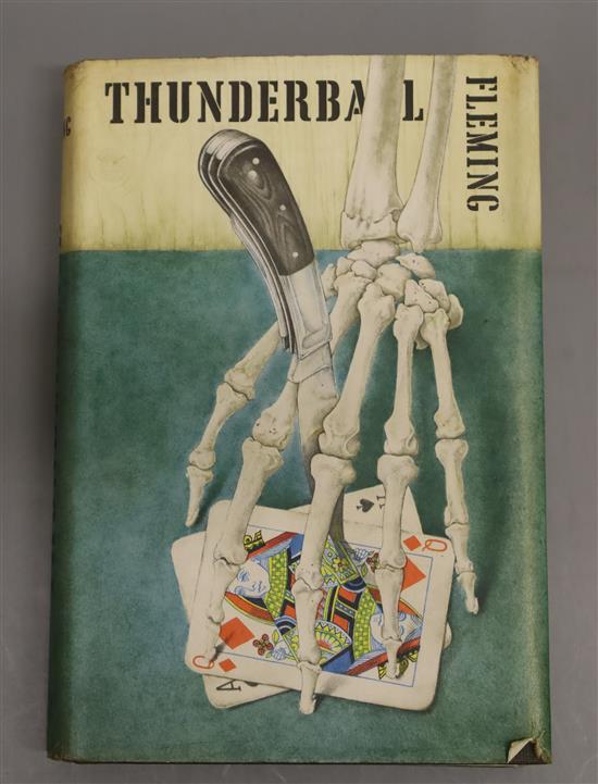 Fleming, Ian - Thunderball, 1st edition (1st impression, 1st issue), (8), 9-(254)pp including half title, dj, cr.8vo,